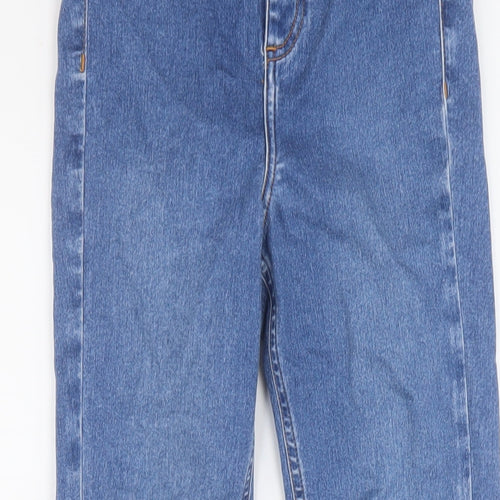 New Look Girls Blue Cotton Skinny Jeans Size 13 Years Regular Button