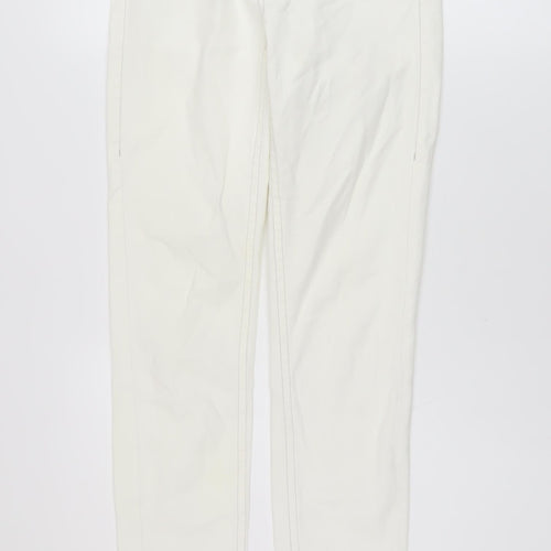 Marccain Womens Ivory Cotton Skinny Jeans Size 28 in L30 in Regular Button