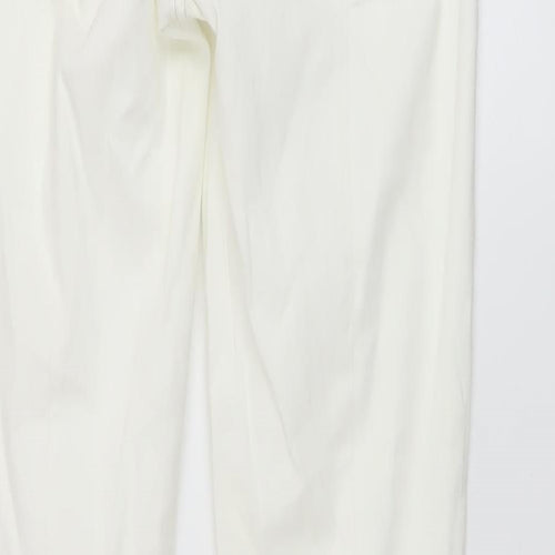 Marccain Womens Ivory Cotton Skinny Jeans Size 28 in L30 in Regular Button