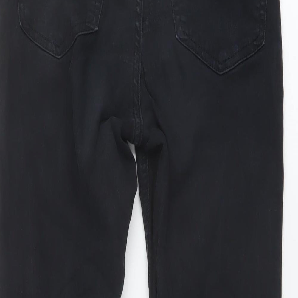 Topshop Womens Blue Cotton Flared Jeans Size 28 in L28 in Regular Button