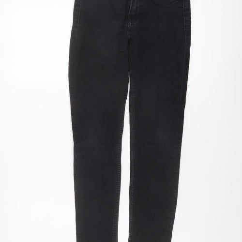 H&M Womens Grey Cotton Skinny Jeans Size 27 in L27 in Regular Button