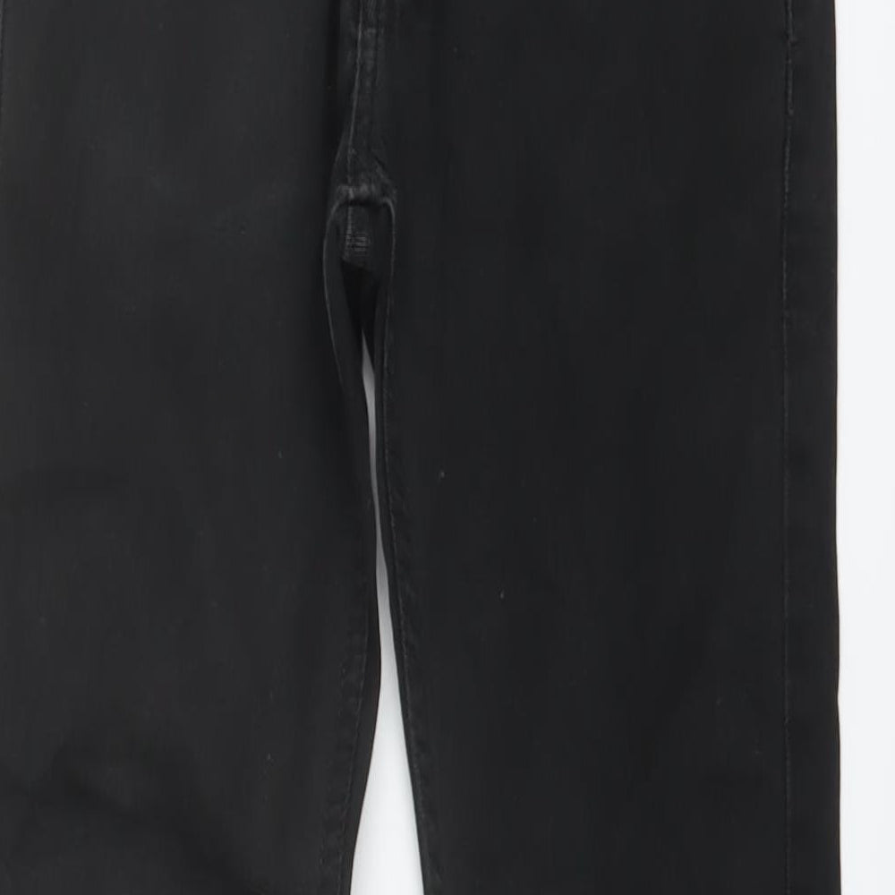 Topman Mens Black Cotton Skinny Jeans Size 28 in L29 in Regular Button