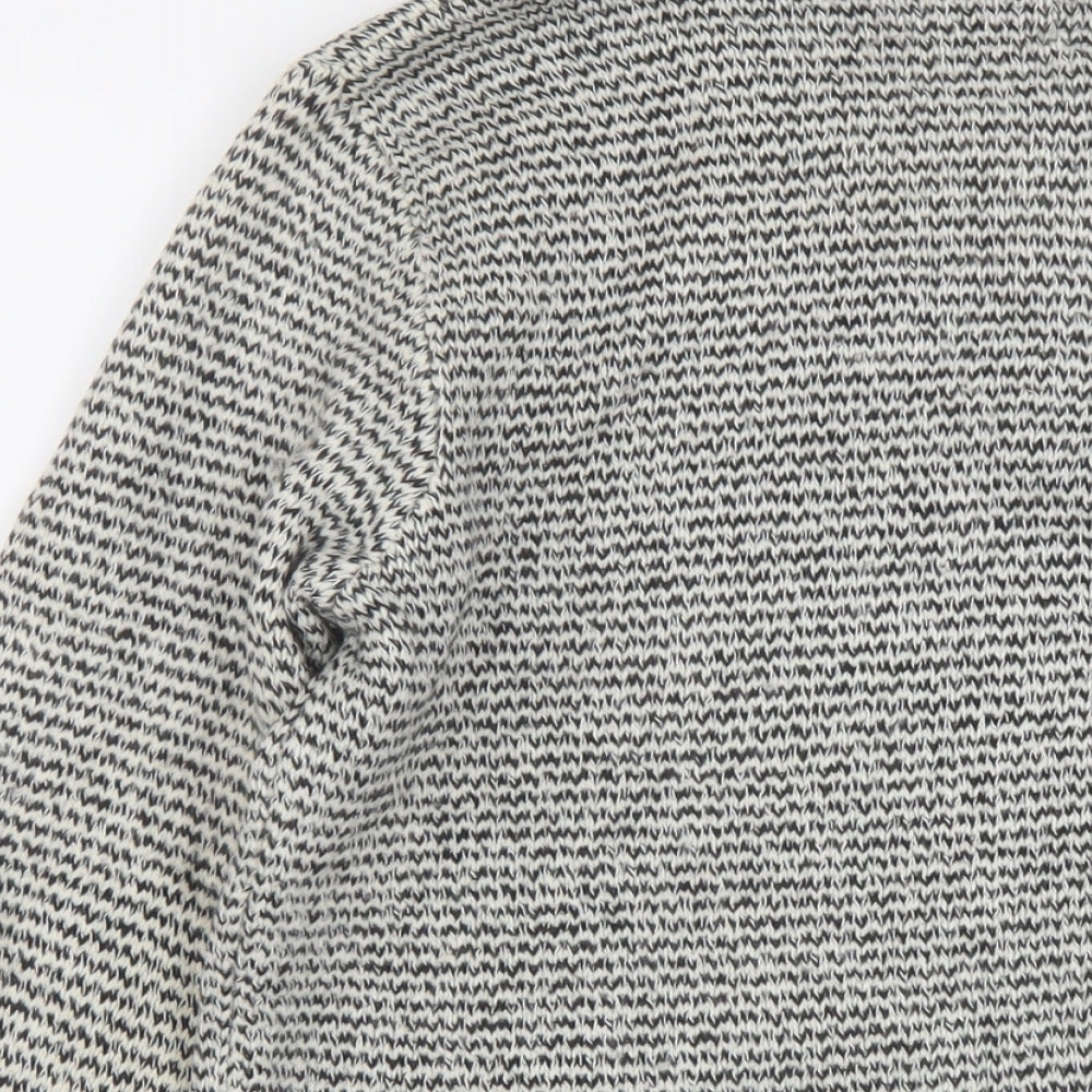 Norse Projects Mens Ivory Round Neck Geometric Wool Pullover Jumper Size M Long Sleeve