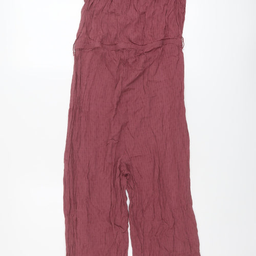 NEXT Womens Pink Viscose Jumpsuit One-Piece Size 10 Pullover
