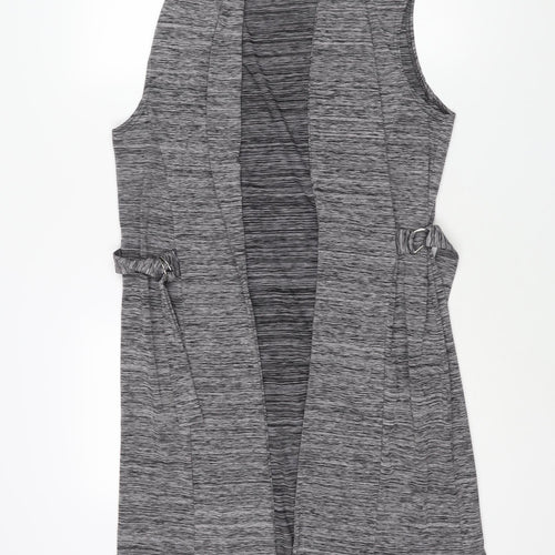 Missi London Womens Grey Gilet Coat Size 10 - Adjustable Buckle Detail
