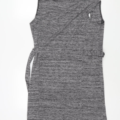 Missi London Womens Grey Gilet Coat Size 10 - Adjustable Buckle Detail