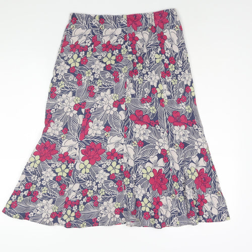 EWM Womens Multicoloured Floral Viscose Trumpet Skirt Size 10