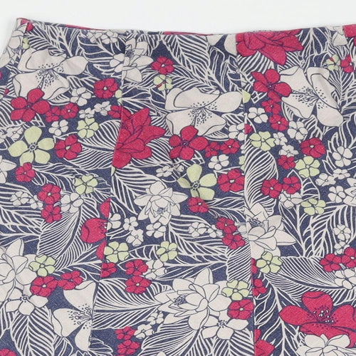 EWM Womens Multicoloured Floral Viscose Trumpet Skirt Size 10