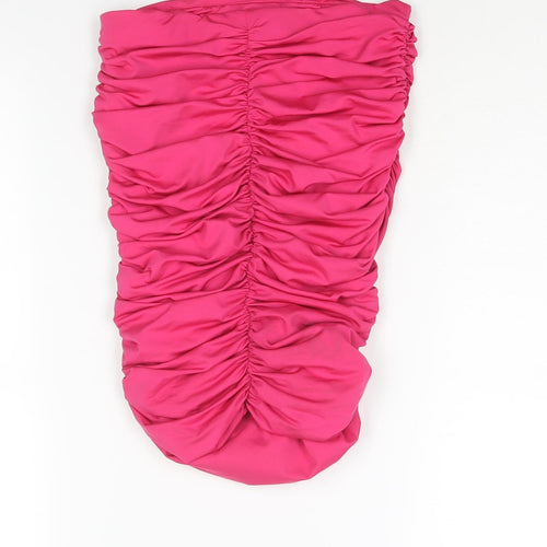 Oh Polly Womens Pink Polyester Bandage Skirt Size 10 - Rouched