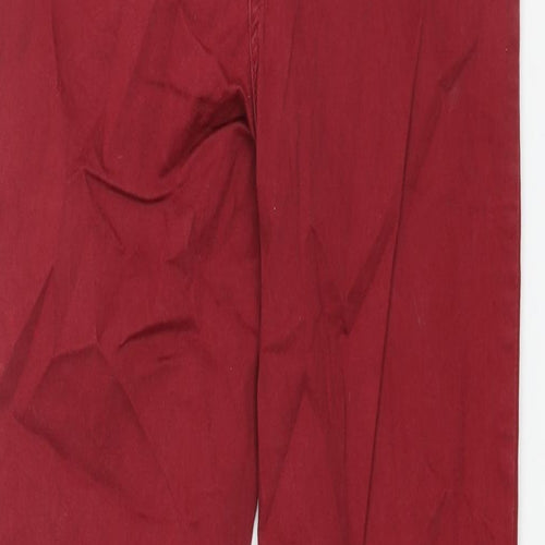 Papaya Womens Red Cotton Skinny Jeans Size 10 L27 in Regular Zip