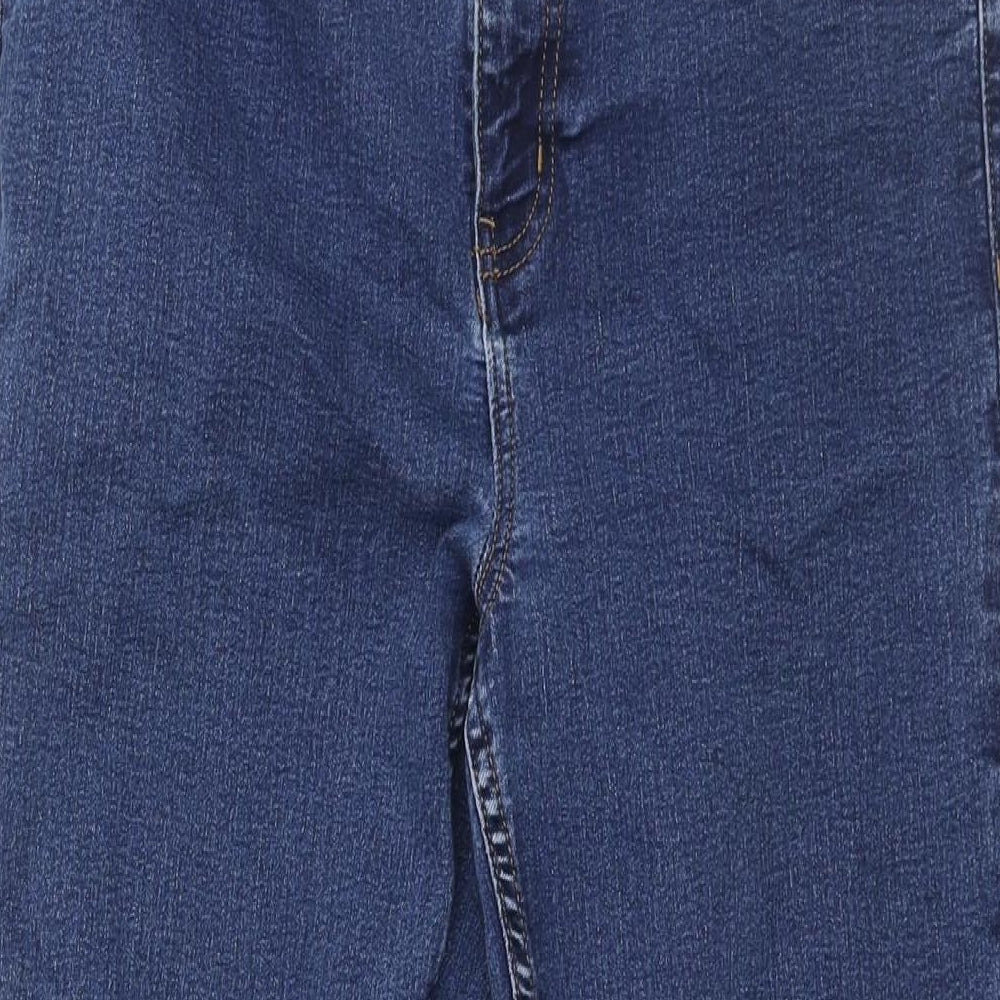 Marks and Spencer Womens Blue Cotton Bootcut Jeans Size 18 L28 in Regular Zip