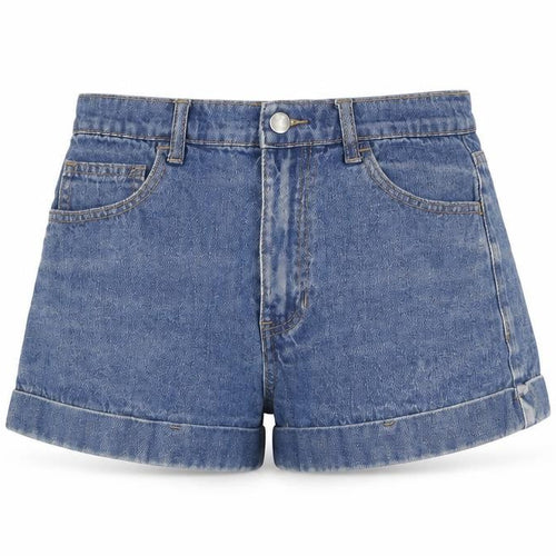 Forever 21 Womens Blue Cotton Basic Shorts Size 26 in Regular Zip