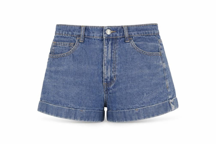 Forever 21 Womens Blue Cotton Basic Shorts Size 26 in Regular Zip