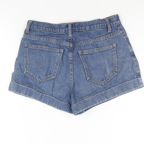 FOREVER 21 Womens Blue Cotton Basic Shorts Size 26 in Regular Zip