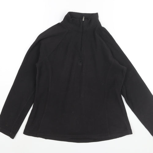 Peter Storm Womens Black Polyester Pullover Sweatshirt Size 10 Zip