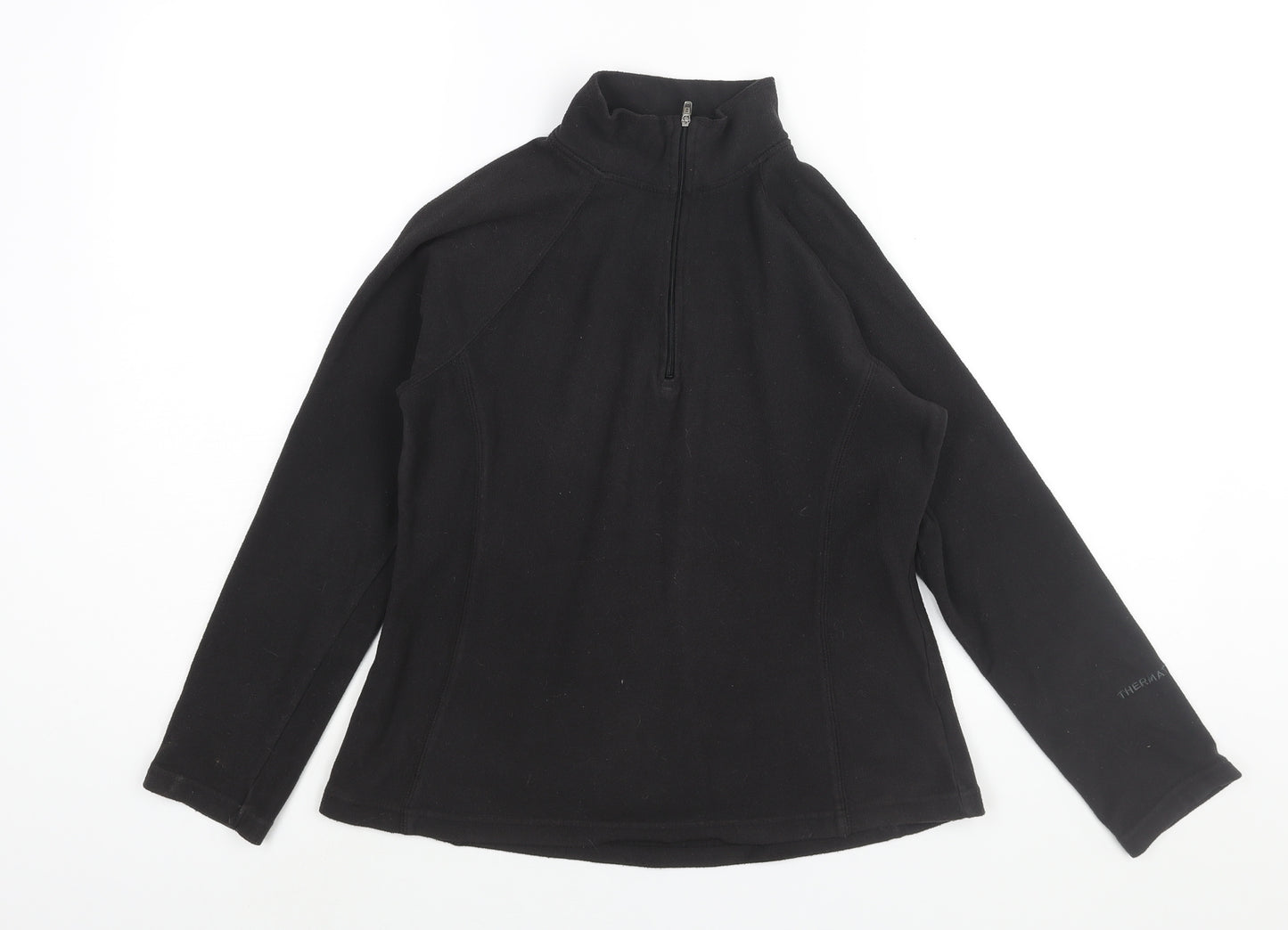 Peter Storm Womens Black Polyester Pullover Sweatshirt Size 10 Zip