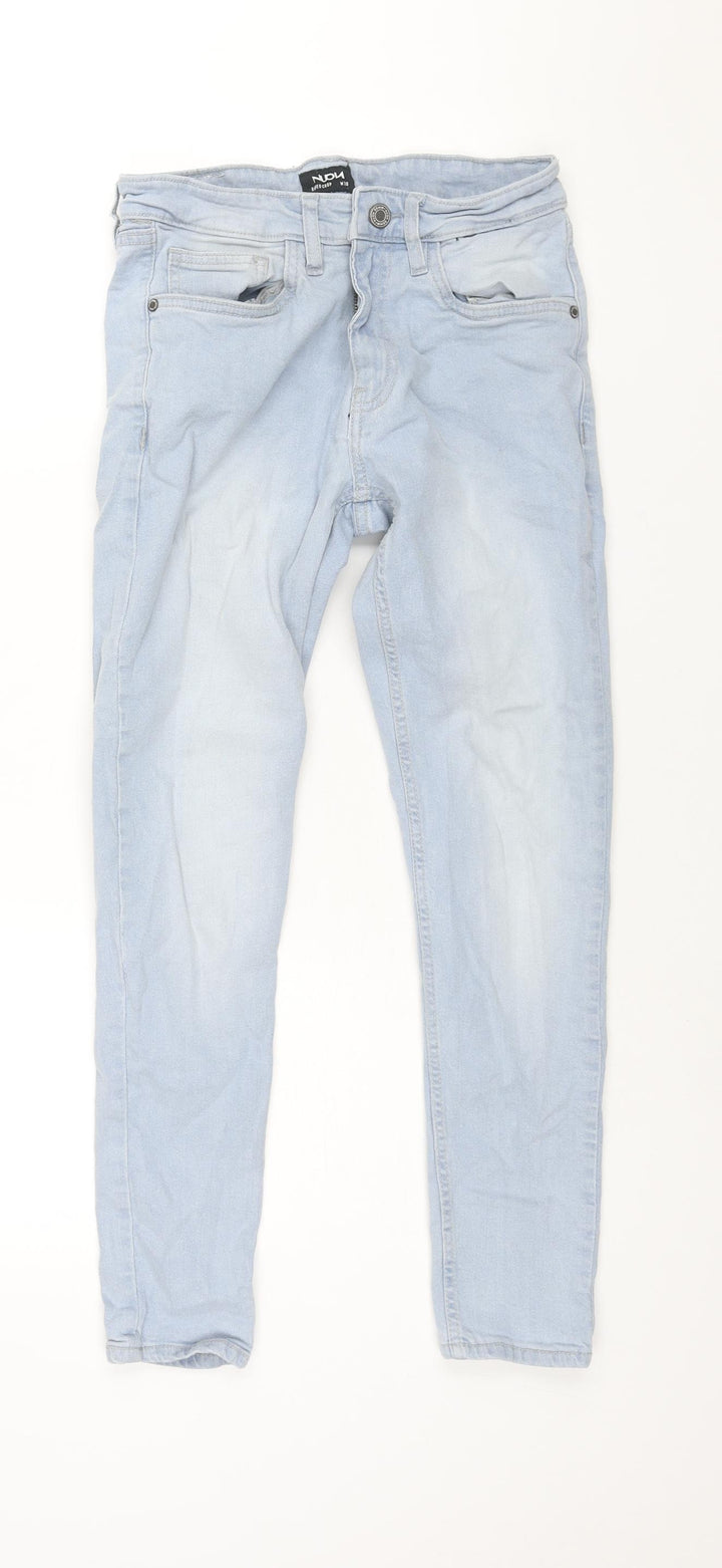 Nuon Mens Blue Cotton Skinny Jeans Size 30 in L27 in Regular Zip