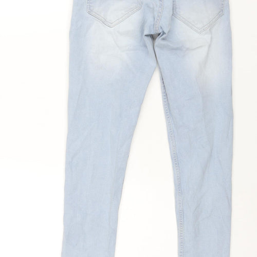 Nuon Mens Blue Cotton Skinny Jeans Size 30 in L27 in Regular Zip