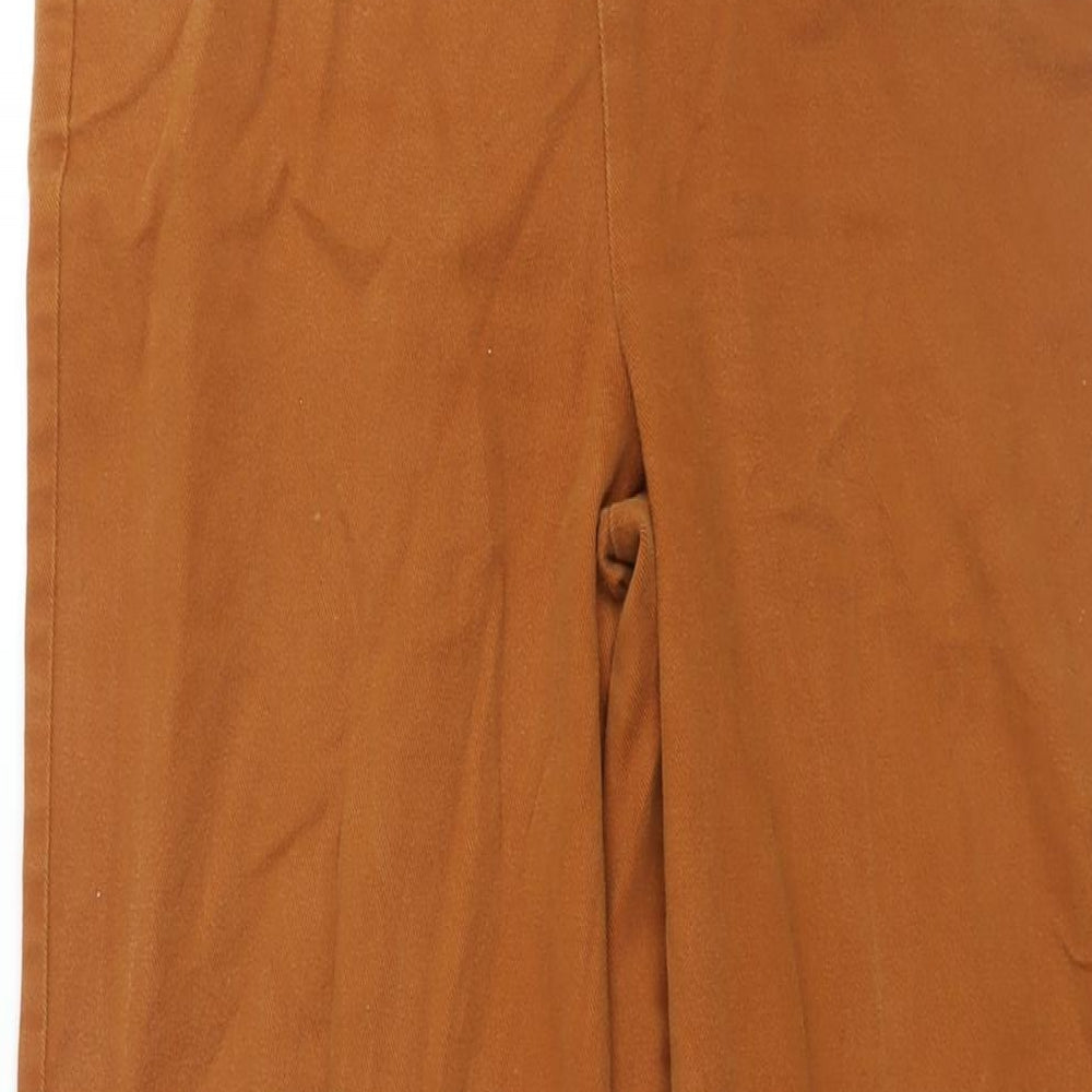 Boden Womens Brown Cotton Trousers Size 8 L29 in Regular Button