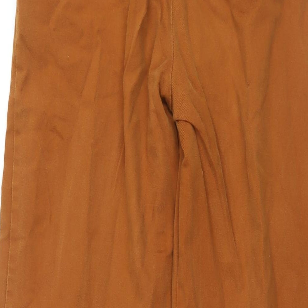 Boden Womens Brown Cotton Trousers Size 8 L29 in Regular Button