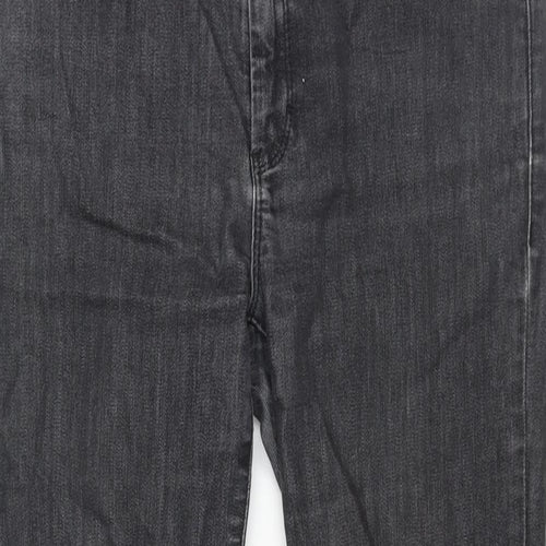 Esprit Womens Grey Cotton Skinny Jeans Size 10 L28 in Regular Zip - Sequin Detail