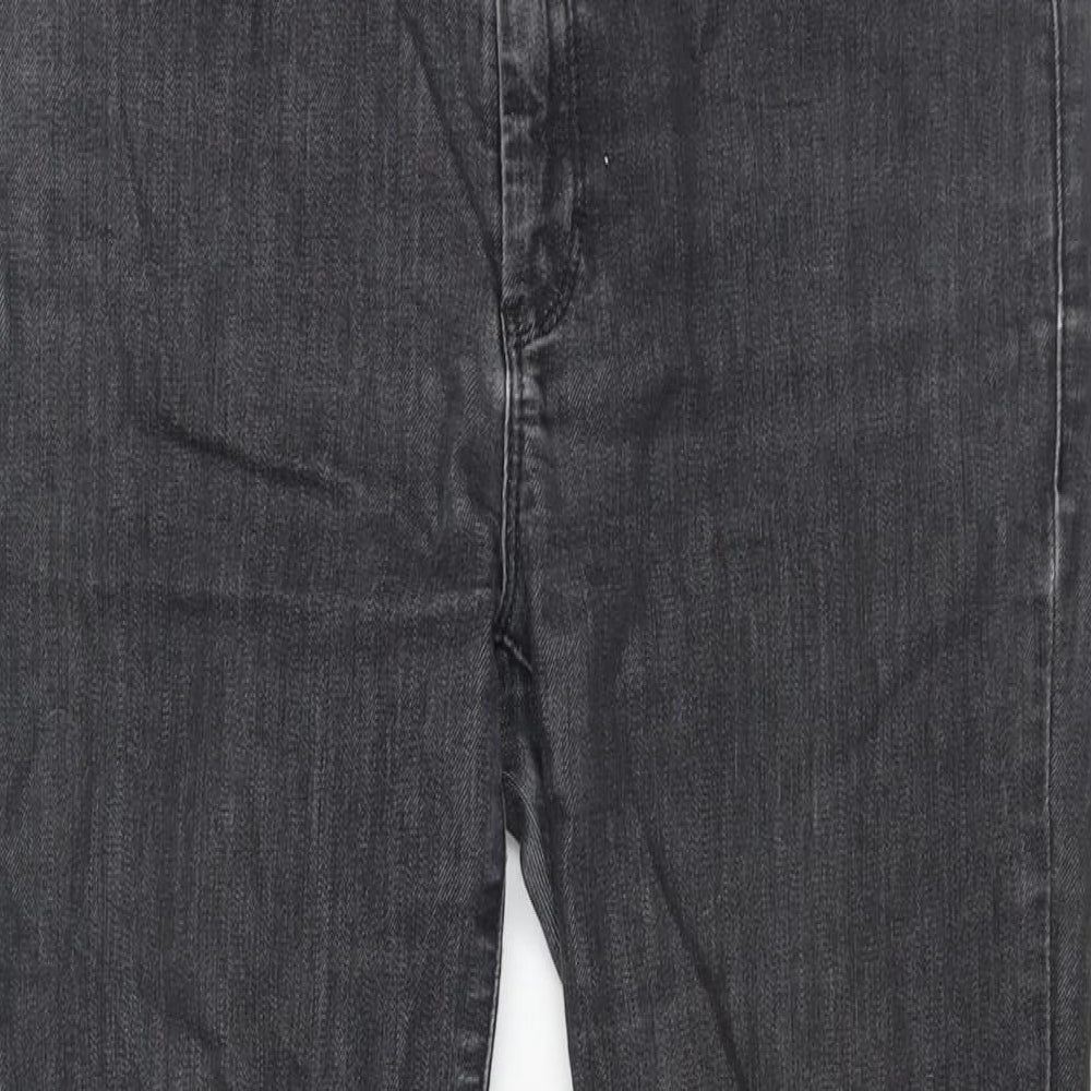 Esprit Womens Grey Cotton Skinny Jeans Size 10 L28 in Regular Zip - Sequin Detail