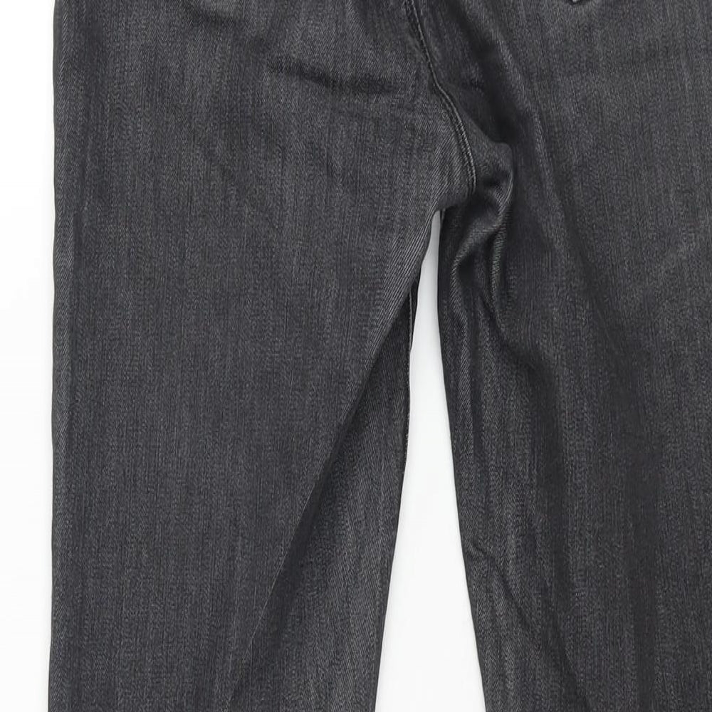 Esprit Womens Grey Cotton Skinny Jeans Size 10 L28 in Regular Zip - Sequin Detail