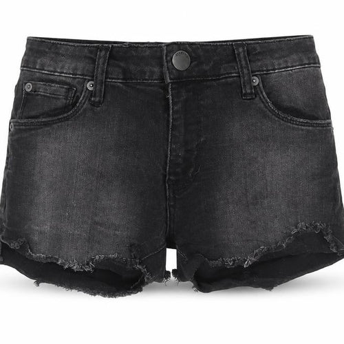 STS Blue Womens Black Cotton Cut-Off Shorts Size 24 in Regular Zip