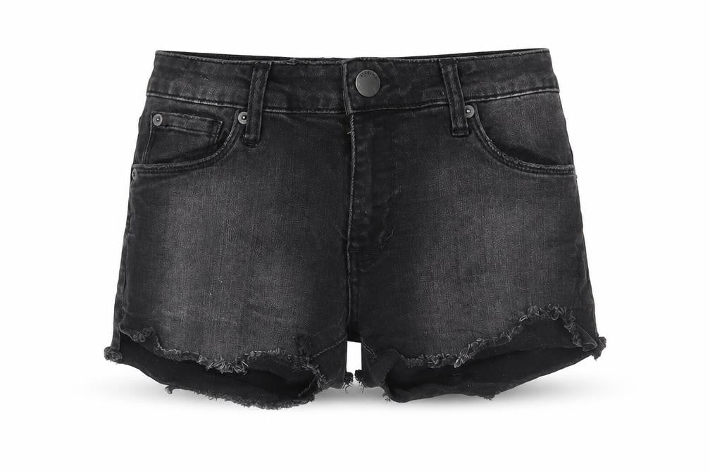 STS Blue Womens Black Cotton Cut-Off Shorts Size 24 in Regular Zip