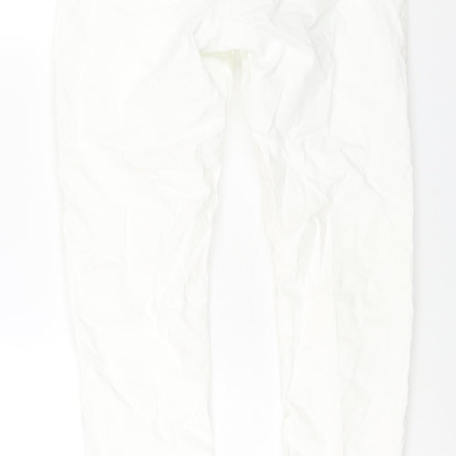 Denim & Co. Womens White Cotton Skinny Jeans Size 12 L29 in Regular Zip