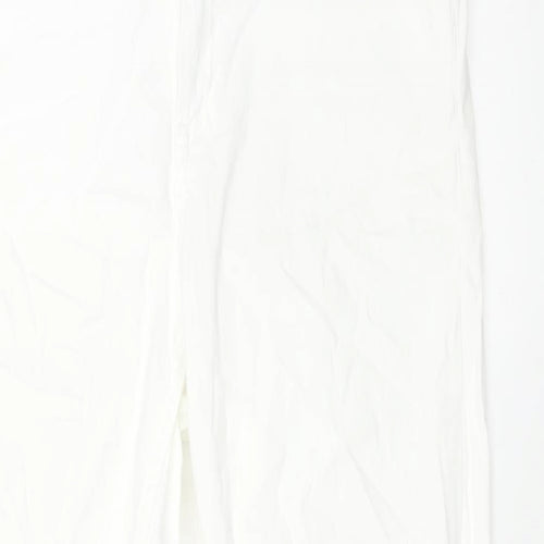 Denim & Co. Womens White Cotton Skinny Jeans Size 12 L29 in Regular Zip
