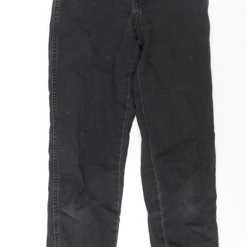 H&M Womens Black Cotton Skinny Jeans Size 28 in L28 in Regular Zip - Raw Hem
