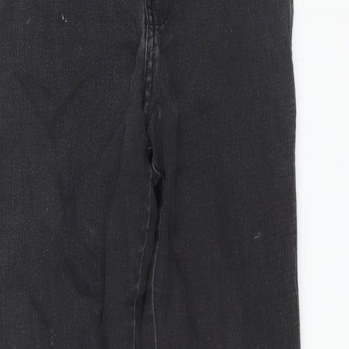 H&M Womens Black Cotton Skinny Jeans Size 28 in L28 in Regular Zip - Raw Hem