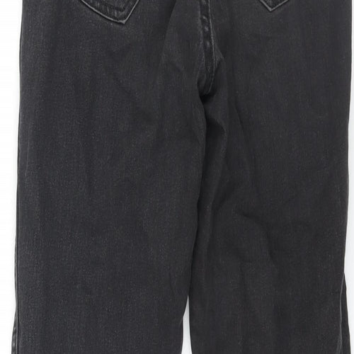 H&M Womens Black Cotton Skinny Jeans Size 28 in L28 in Regular Zip - Raw Hem