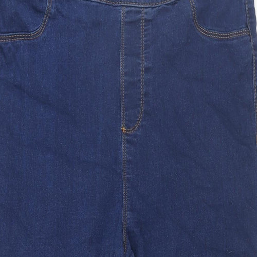 Peacocks Womens Blue Cotton Jegging Jeans Size 16 L20 in Regular - Capri