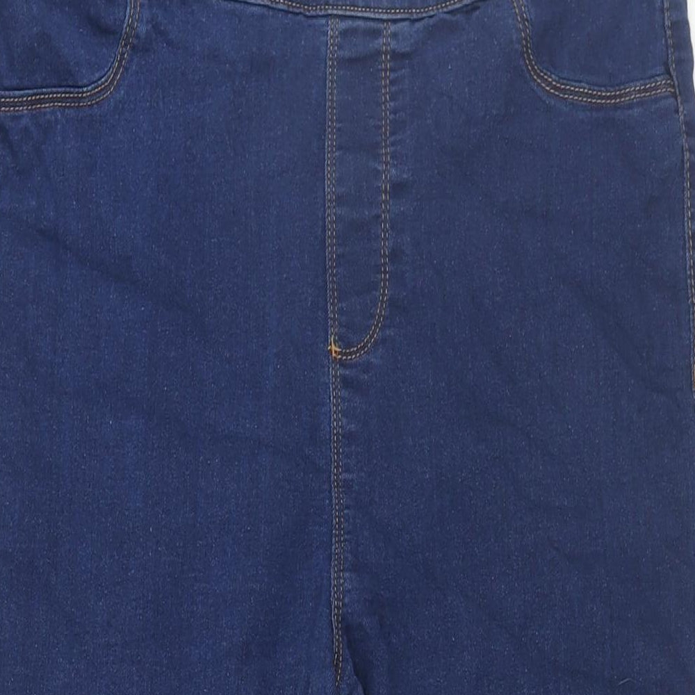 Peacocks Womens Blue Cotton Jegging Jeans Size 16 L20 in Regular - Capri
