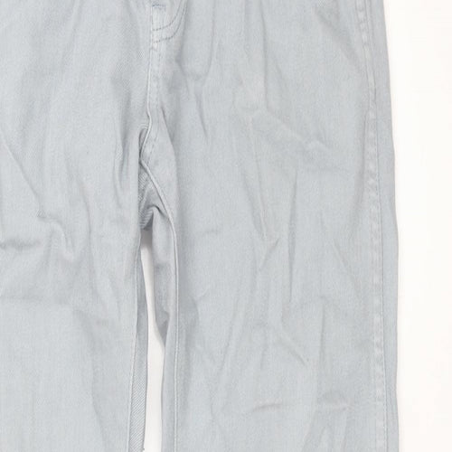 Topman Womens Blue Cotton Straight Jeans Size 30 L29 in Regular Zip