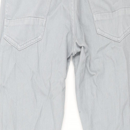 Topman Womens Blue Cotton Straight Jeans Size 30 L29 in Regular Zip