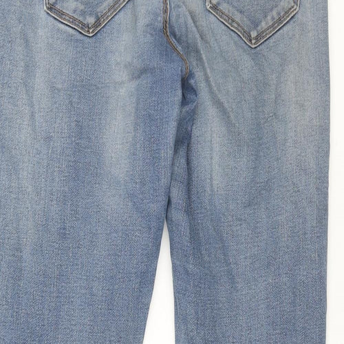 Denim & Co. Womens Blue Cotton Skinny Jeans Size 10 L28 in Regular Zip