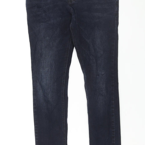 NEXT Mens Blue Cotton Skinny Jeans Size 30 in L30 in Regular Button