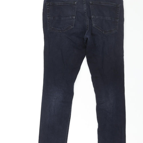 NEXT Mens Blue Cotton Skinny Jeans Size 30 in L30 in Regular Button