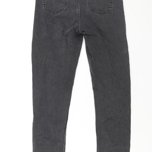 Marks and Spencer Womens Grey Cotton Skinny Jeans Size 10 L30 in Regular Zip