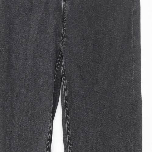 Marks and Spencer Womens Grey Cotton Skinny Jeans Size 10 L30 in Regular Zip