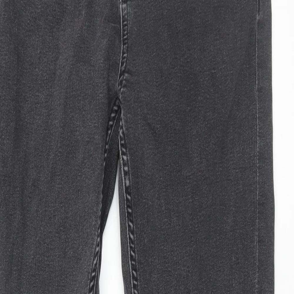 Marks and Spencer Womens Grey Cotton Skinny Jeans Size 10 L30 in Regular Zip