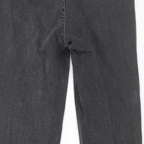 Marks and Spencer Womens Grey Cotton Skinny Jeans Size 10 L30 in Regular Zip