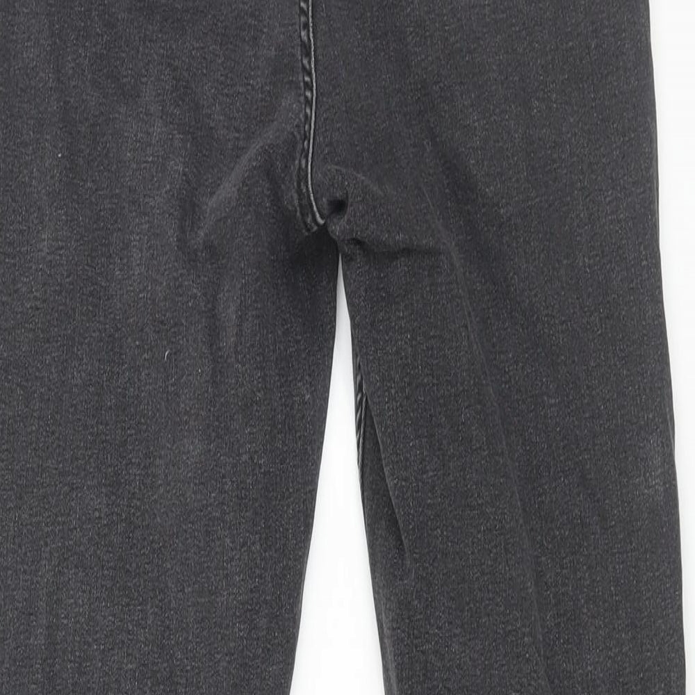 Marks and Spencer Womens Grey Cotton Skinny Jeans Size 10 L30 in Regular Zip
