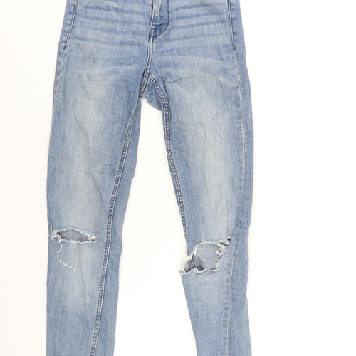 Divided by H&M Womens Blue Cotton Skinny Jeans Size 4 L26 in Regular Zip