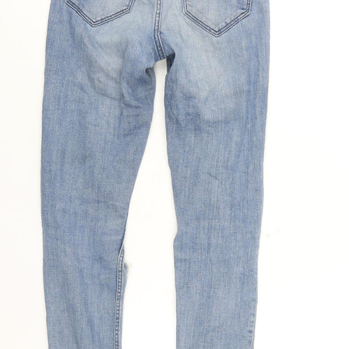 Divided by H&M Womens Blue Cotton Skinny Jeans Size 4 L26 in Regular Zip