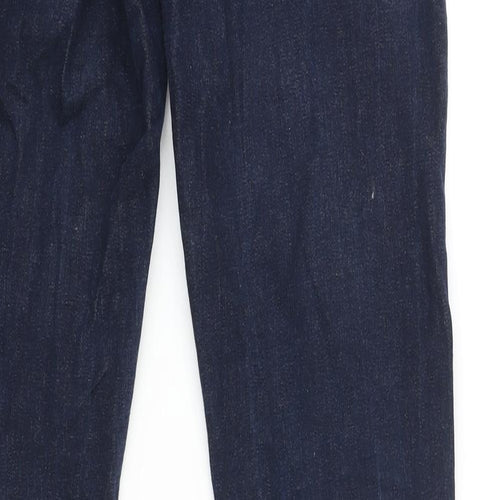 Easy Mens Blue Cotton Straight Jeans Size 30 in L30 in Slim Zip