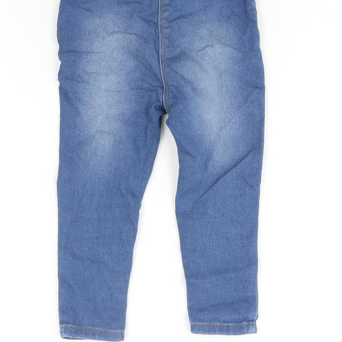 George Girls Blue Cotton Jegging Jeans Size 2-3 Years Regular Pullover - Waist 18